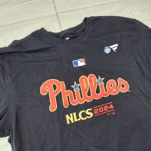Philadelphia Phillies NLCS 2024 T-Shirt Mens Size XL Black MLB Fanatics Baseball